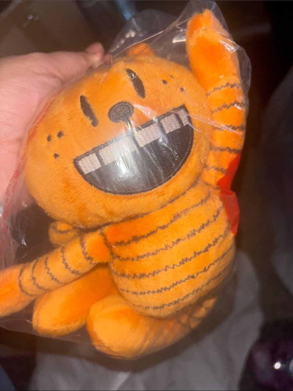 Dog man Orange Striped Plush Cat - Picture 4 of 4